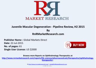 Juvenile Macular Degeneration Pipeline Therapeutics Assessment Review H2 2015