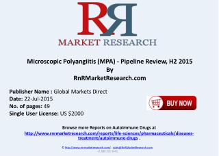 Microscopic Polyangiitis Pipeline Therapeutics Assessment Review H2 2015