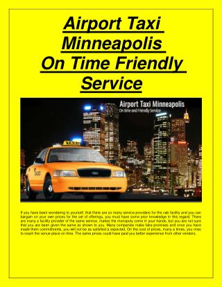 Suburban taxi maple Grove