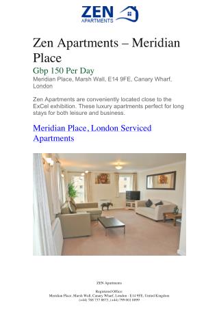 Zen Apartments – Meridian Place | Zen Apartments London | Zen Apartments London