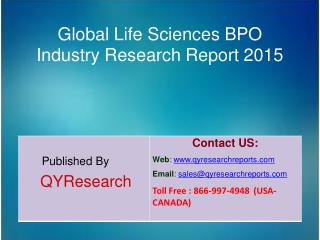 Global Life Sciences BPO Market 2015 Industry Share, Overview, Forecast, Analysis, Growth, Research and Trends