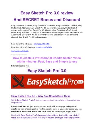 Easy Sketch Pro 3.0 review and giant bonus with 100 items