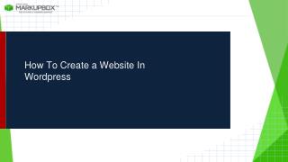 How to create a website in wordpress