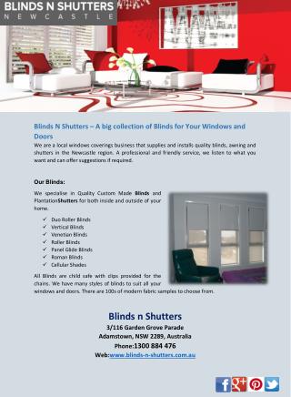 Blinds N Shutters – A big collection of Blinds for Your Windows and Doors