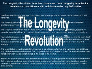 The Longevity Revolution launches custom own brand longevity formulas