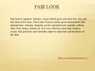 Fair Look Cream
