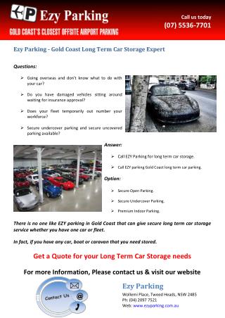 Ezy Parking - Gold Coast Long Term Car Storage Expert