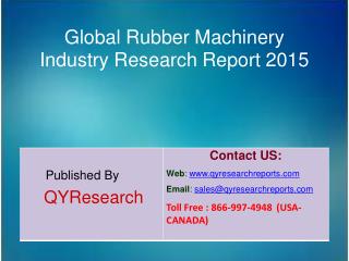 Global Rubber Machinery Market 2015 Industry Research, Analysis, Forecasts, Shares, Growth, Insights, Overview and Appli