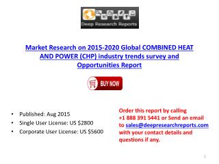 Global Combined Heat and Power Industry Size Statistics Analysis and 2020 Forecast