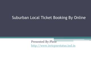 Suburban Local Ticket Booking Online