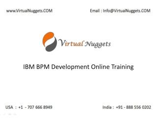 Instructor Led Live IBM Lombardi BPM Development 8.5.6