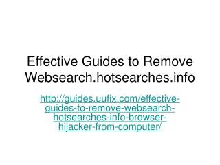 Effective guides to remove websearch.hotsearches.info