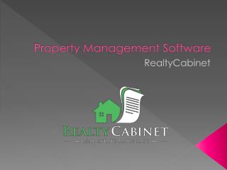 RealtyCabinet - Property Management Software