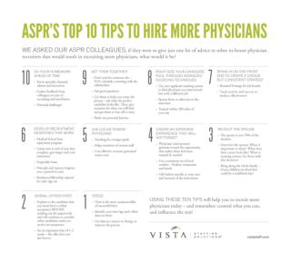 Top Ten Tips to Hire More Physicians