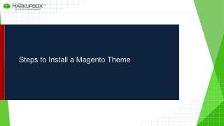 Steps to install a magento theme