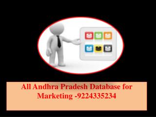 All Andhra Pradesh Database for Marketing -9224335234