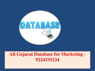 All Gujarat Database for Marketing -9224335234
