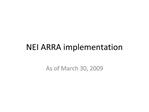 NEI ARRA implementation