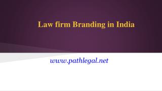 Law firm Branding in India