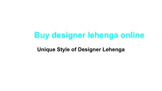 buy designer lehenga online