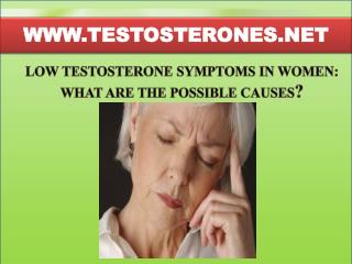 LOW TESTOSTERONE SYMPTOMS IN WOMEN