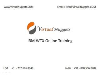 IBM WebSphere Transformer Extender | WTX Online Training by VirtualNuggets