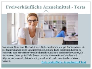 Freiverkäufliche Arzneimittel Test