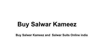 Buy Salwar Kameez and Salwar Suits Online india