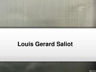 Gerard Saliot Louis | Louis Gerard | Saliot Gerard | CEO of EAM Group