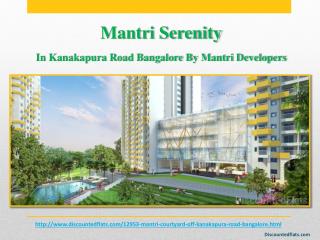Mantri Serenity a New launch project by Mantri Developers