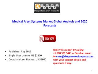 Medical Alert Systems Market Global Analysis and 2020 Forecasts