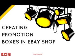 How to create promotion boxes in eBay shop