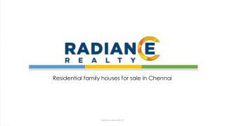 Residential family houses for sale in Chennai