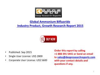 2015 Global Ammonium Bifluoride Industry Trends, Product Research