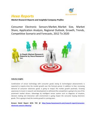 Consumer Electronic Sensors Market, Market Size, Market Share, Application Analysis, Regional Outlook, Growth, Trends, C