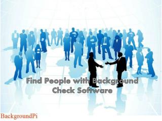 Find People with Background Check Software