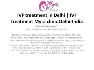 IVF treatment in Delhi IVF treatment Myra clinic Delhi-India