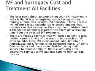 Ivf and surrogacy cost and treatment all facilities
