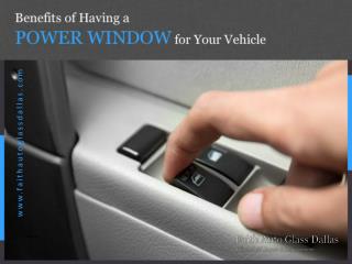 Professional Power Window Repair in Dallas