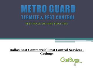 Dallas Best Commercial Pest Control Services - Gotbugs