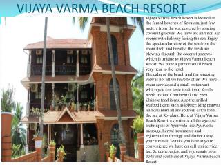 Vijaya Varma Beach Resort