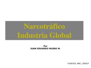 Narcotráfico Industria Global