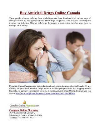 Buy Antiviral Drugs Online Canada