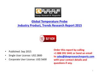 Global Temperature Probe Industry Size, Cost, Policy Research 2015