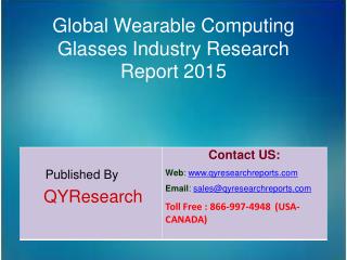 Global Wearable Computing Glasses Industry 2015 Market Size, Trends, Analysis, Development, Shares, Forecasts, Growth, O
