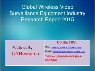 Global Wireless Video Surveillance Equipment Industry 2015 Market Size, Research, Analysis, Applications, Development, G