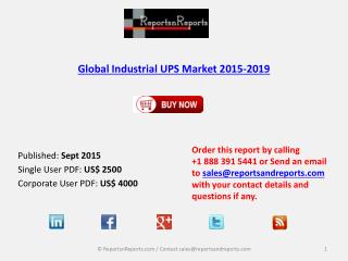 Global Industrial UPS Market 2015-2019