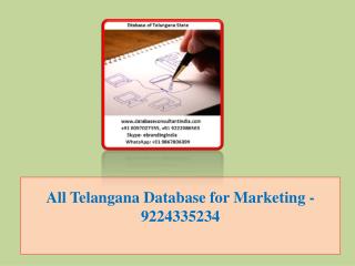 All Telangana Database for Marketing -9224335234