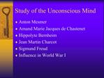 Study of the Unconscious Mind