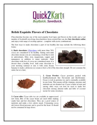 Flavors of Chocolates